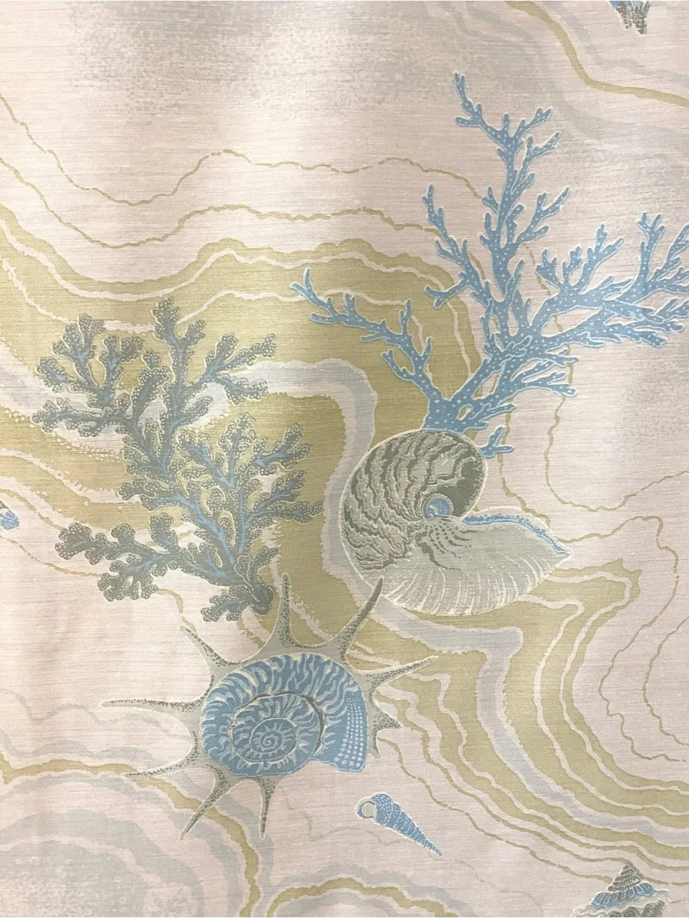 Vintage Bloomcraft Sea Life Screenprint Fabric 2 Yards Seamstress Upcycle  DIY